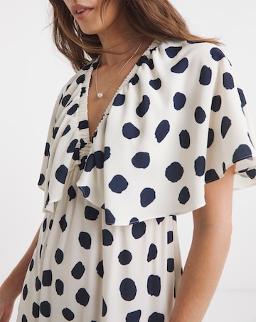 Cape Detail Maxi Dress