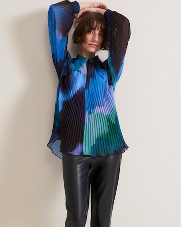 Phase Eight Pleat Abstract Blouse