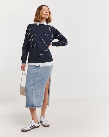 Navy Pearl Sweatshirt