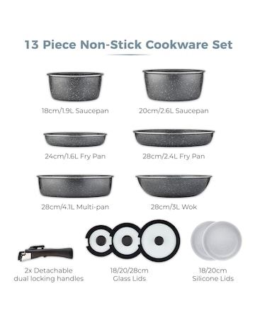 Tower Freedom Cerastone 13 pc Cookware Set