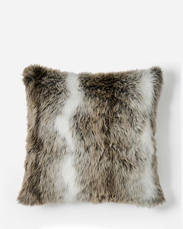 Faux Fur Striped Animal Cushion