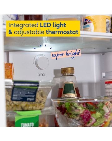 Russell Hobbs RH186FFF60B Frost Free Fridge Freezer - Black- E Rated 186 CM