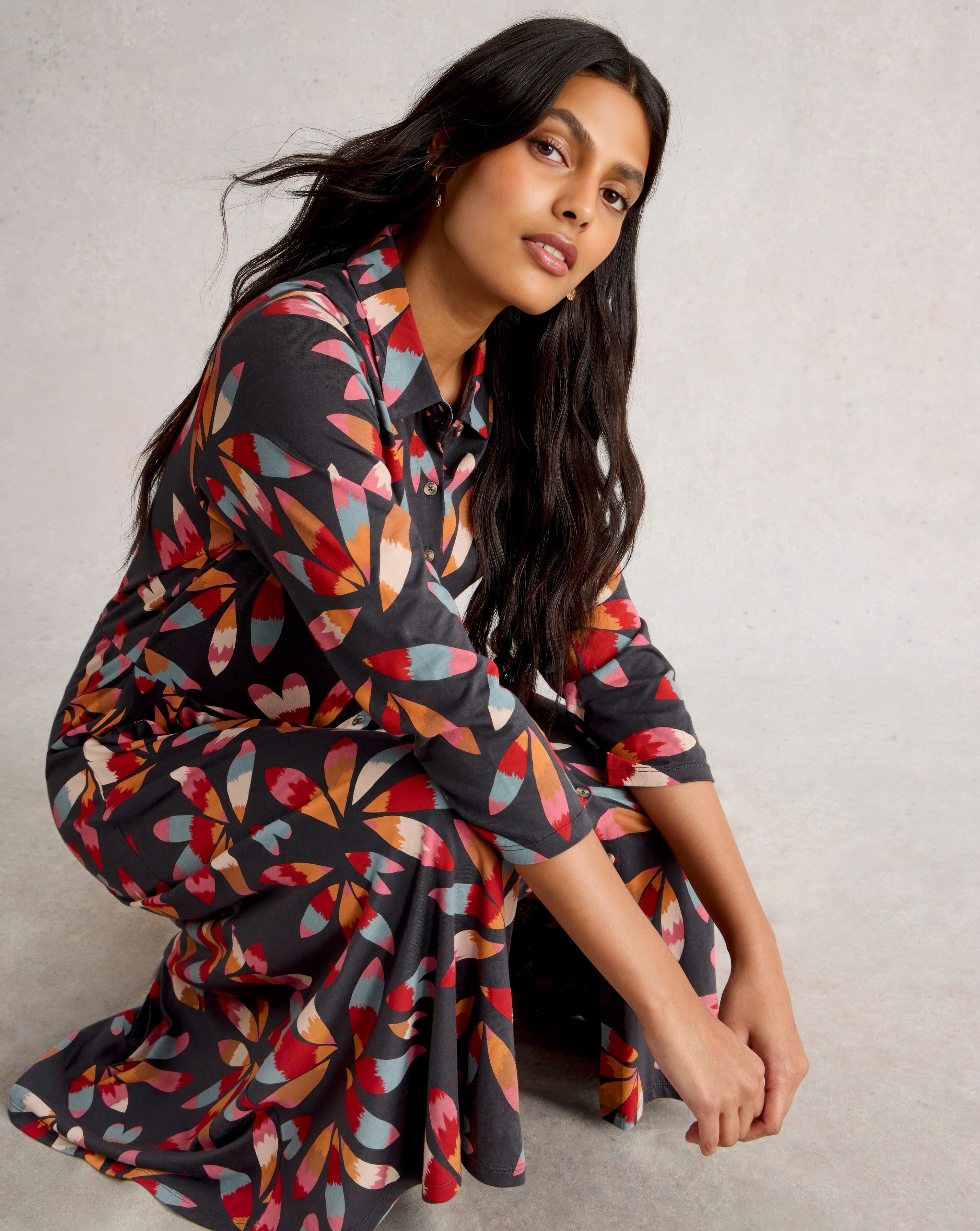 White Stuff Rua Jersey Shirt Dress