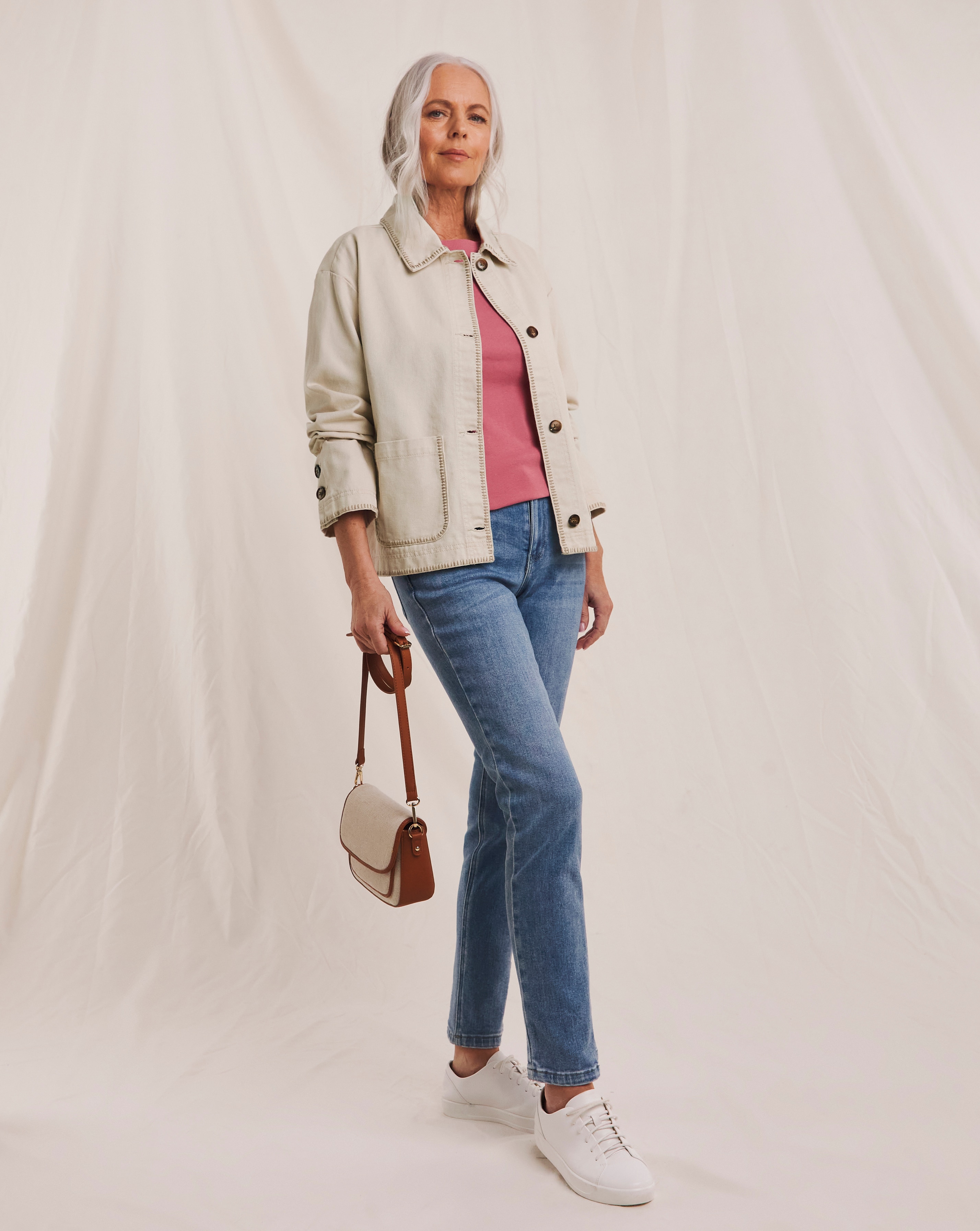 Julipa Blanket Stitch Denim Jacket | JD Williams