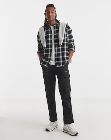 Cotton Rich Flannel Check Shirt Regular