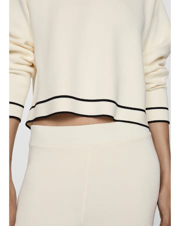 Mango Wide Leg Trousers with Side Stripe