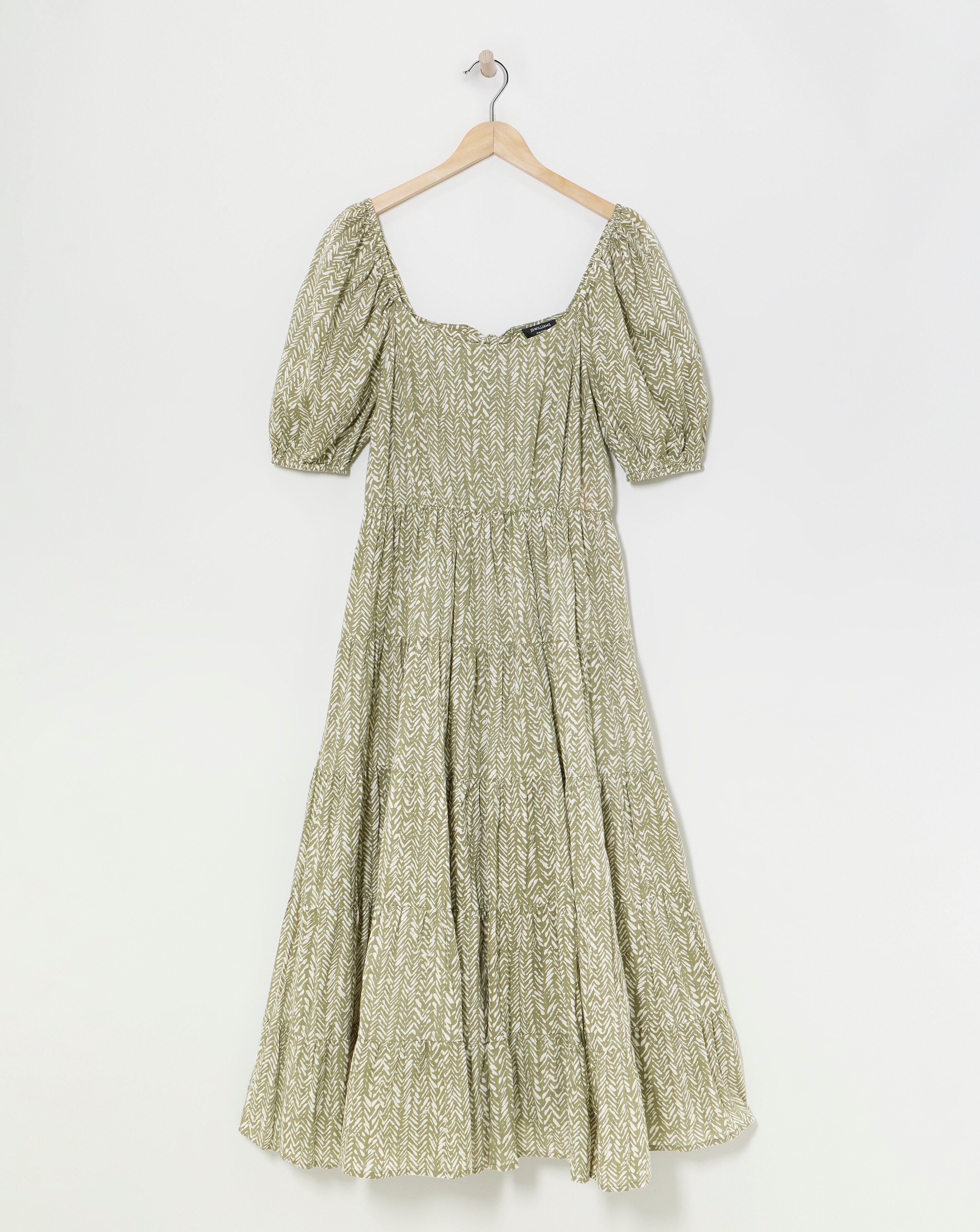 Cotton Volume Maxi Smock Dress