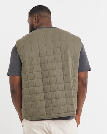 Olive Square Quilt Cotton Gilet