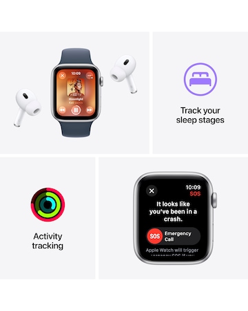 Apple Watch SE GPS 40mm Starlight Aluminium Case with Starlight Sport Band - M/L