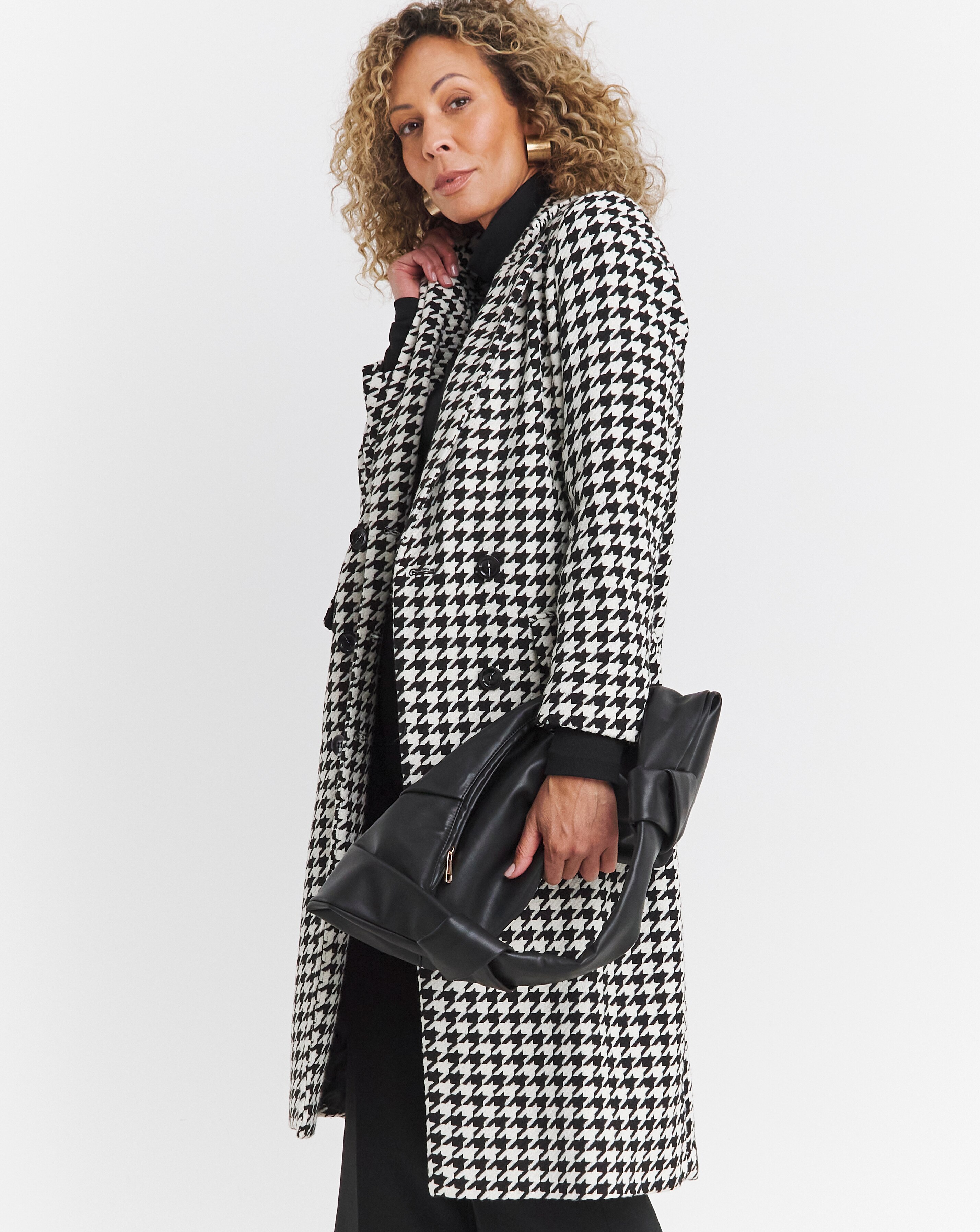 Mono Double Breasted Relaxed Coat | JD Williams