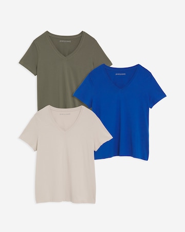 3 Pack V Neck Short Sleeve T-Shirt