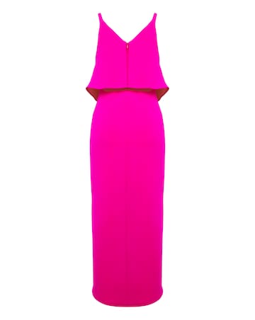 Joanna Hope Pink Overlay Midi Dress