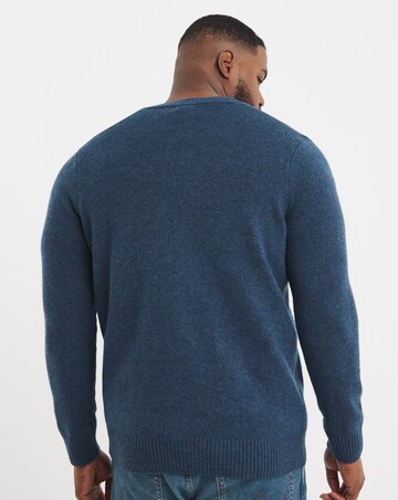 Navy Lambswool Cardigan