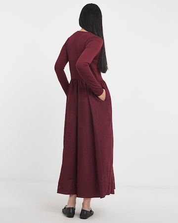 Poplin 2 in 1 Long Sleeve Henley Dress