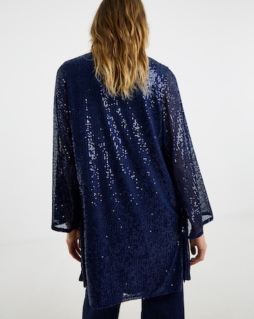Sequin Longline Cardigan
