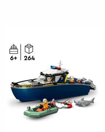 LEGO City Police Boat Chase Toy Building Set 60456