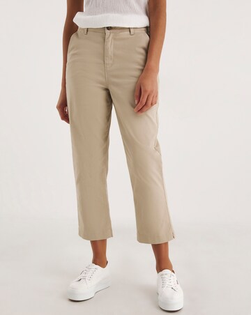 Stone Stretch Chino Cropped Trousers