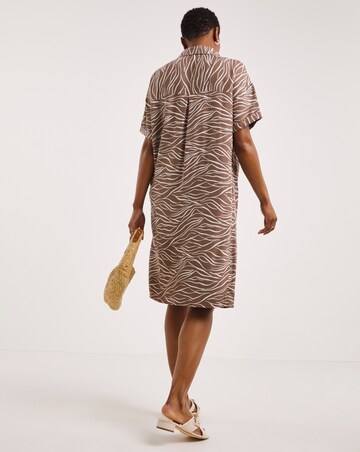 Viscose Twill Relaxed Shirt Dress