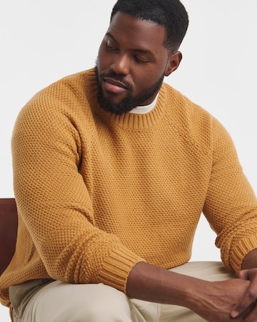 Nep Yarn Knitted Crew Neck Jumper