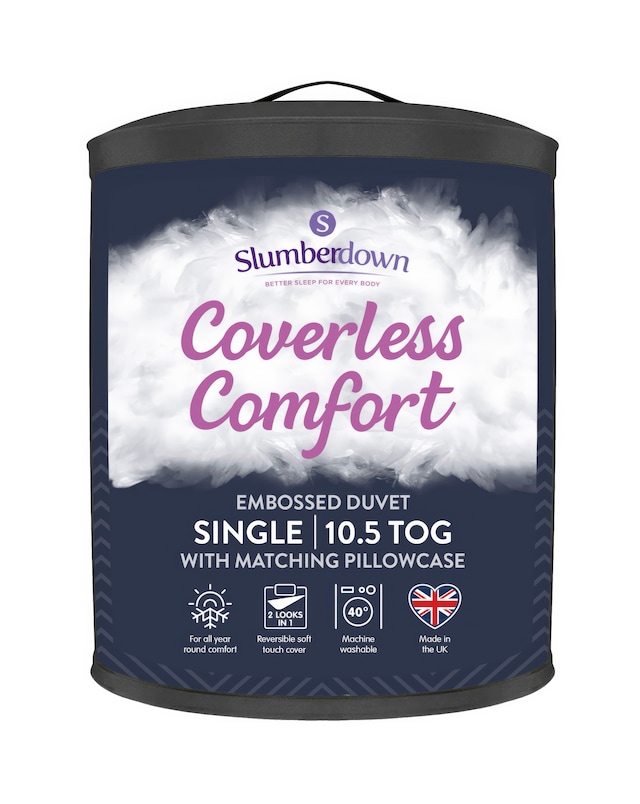 Slumberdown Coverless Comfort Embossed Herringbone 10.5 Tog Duvet