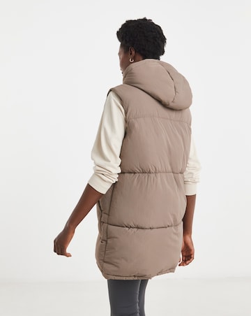 Taupe Hooded Leisure Gilet