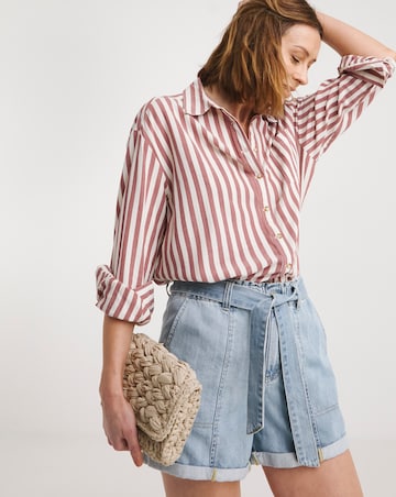 Mid Blue Utility Cargo Shorts