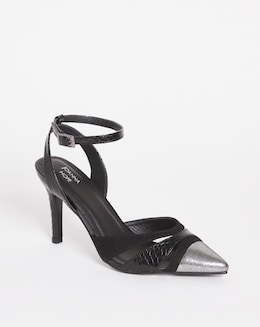 Joanna Hope Metallic Closed Toe Heeled Shoe - Wide Fit (E)