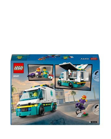 LEGO City Emergency Ambulance Toy Set with Minifigures 60451