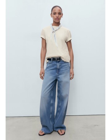 MANGO FLORAL APPLIQUE T-SHIRT