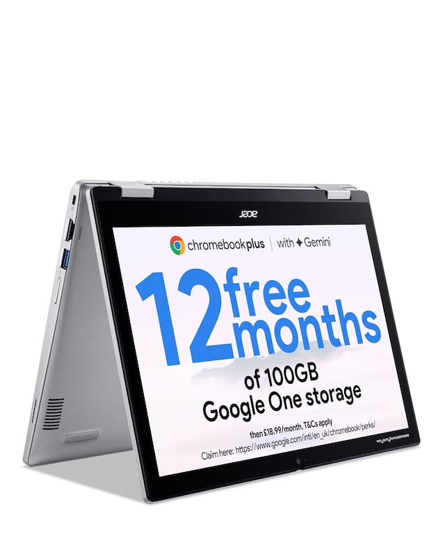 Acer Spin 312  2 in 1 Chromebook - 12in Intel N100 Touchscreen 4GB 128GB
