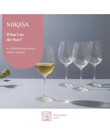 Mikasa Treviso Set of 4 White Wine Glasses