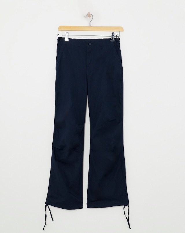 Navy Cotton Rich Parachute Utility Trousers