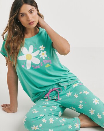 Joe Browns Green Daisy Pyjamas In A Bag
