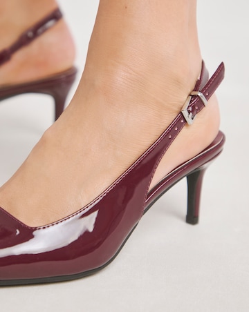 Simply Be Aspen Pointed Toe Slingback Shoes - Extra Wide Fit (EEE)