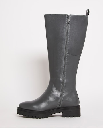 Leather High Leg Chunky Chelsea - Wide Fit (E) & Standard Calf