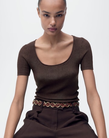 Mango Ribbed Rosae Top