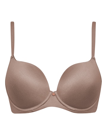 Figleaves Smoothing Sweetheart Full Cup Underwired T-Shirt Bra B-H - Mocha