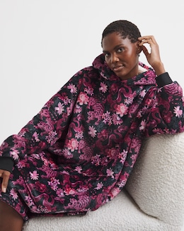 Joe Browns Animal Print Fleece Hooded Lounge Dress