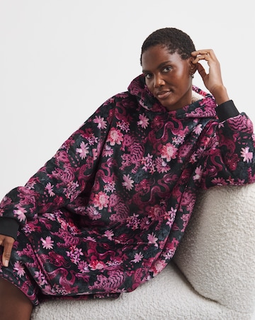 Joe Browns Animal Print Fleece Hooded Lounge Dress