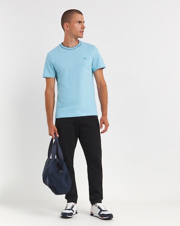 Lacoste Short Sleeve Pale Blue Contrast Piping T-Shirt