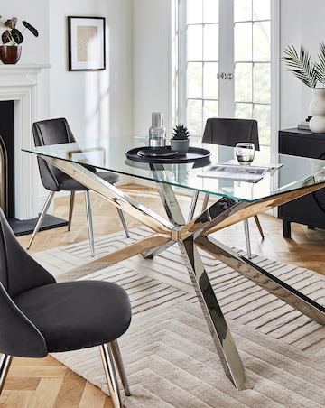 Bodie Stainless Steel 6 Seater Dining Table