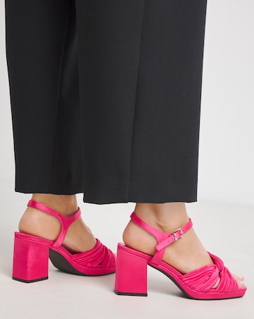 Citrus Crossover Detail Heeled Sandals - Wide Fit (E)