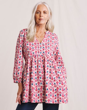 Julipa Tiered Pure Cotton Swing Tunic