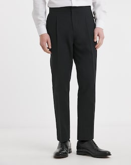 Linen Blend Elasticated Tapered Trouser