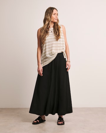 Anthology Rib Crew Neck Linen Tank