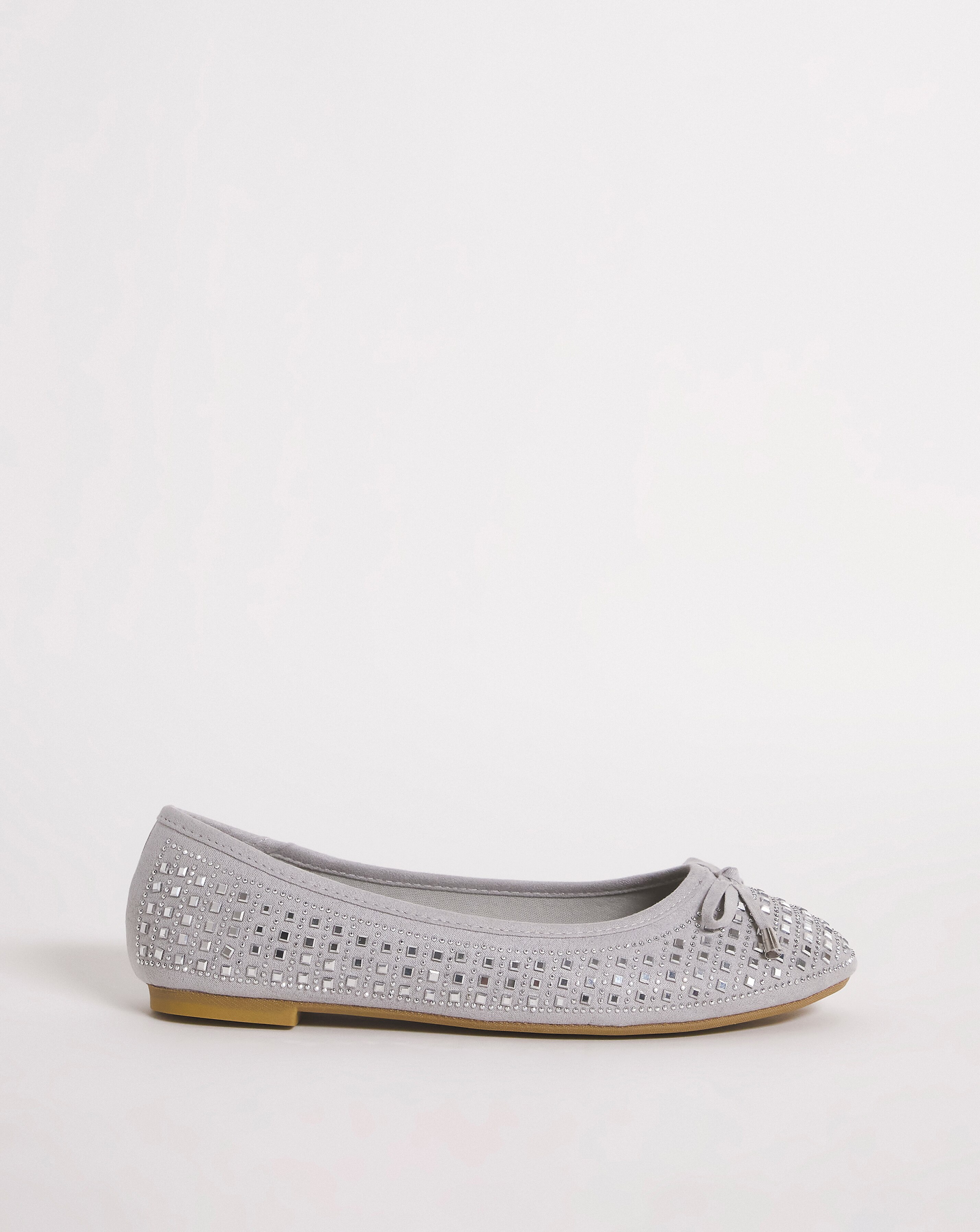 Charlize Embellished Ballerina Shoes - Extra Wide Fit (EEE)