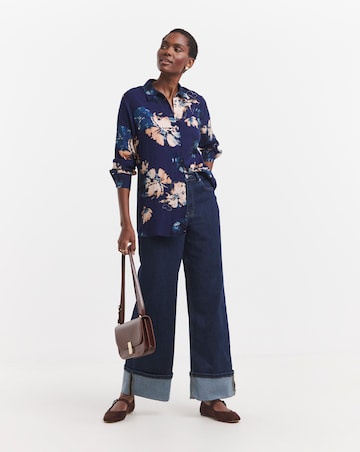 Dipped Back Viscose Shirt