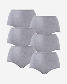 Sloggi (6 Pack) Basic Maxi Cotton Knickers Grey Mix