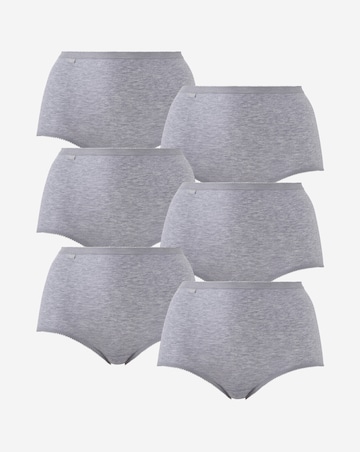 Sloggi (6 Pack) Basic Maxi Cotton Knickers Grey Mix