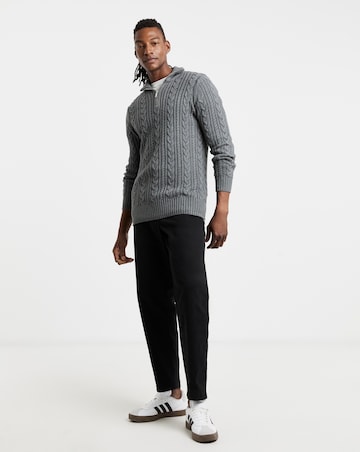 Cable 1/4 Zip Neck Jumper